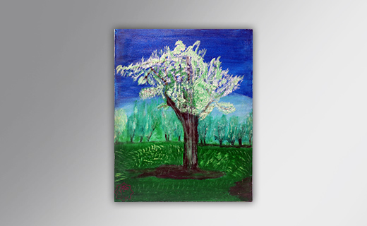 بوم نقاشی طرح درخت آرزو