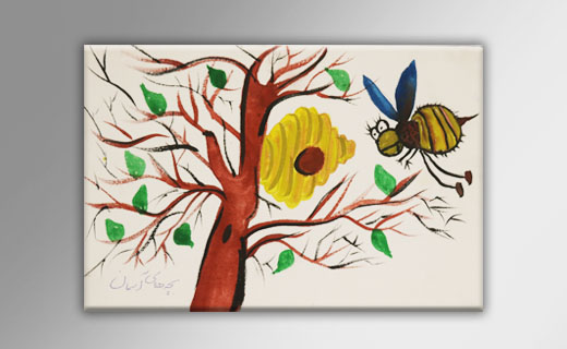 کد 122 - بوم نقاشی طرح زنبور